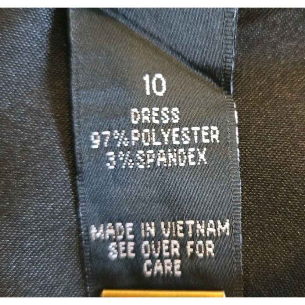 AB Studio Sz 10 Black Sleeveless Dress Career Little‎ Black Dress Cocktail Party - Picture 8 of 11